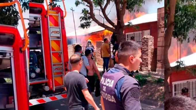 Villa María: murió una niña en un incendio y dos niños salieron ilesos.