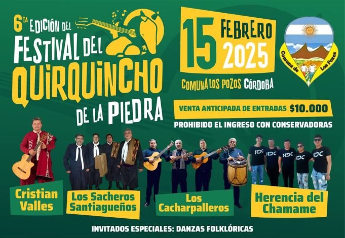 Se viene la 6ª Edición del Festival del Quirquincho de la Piedra.