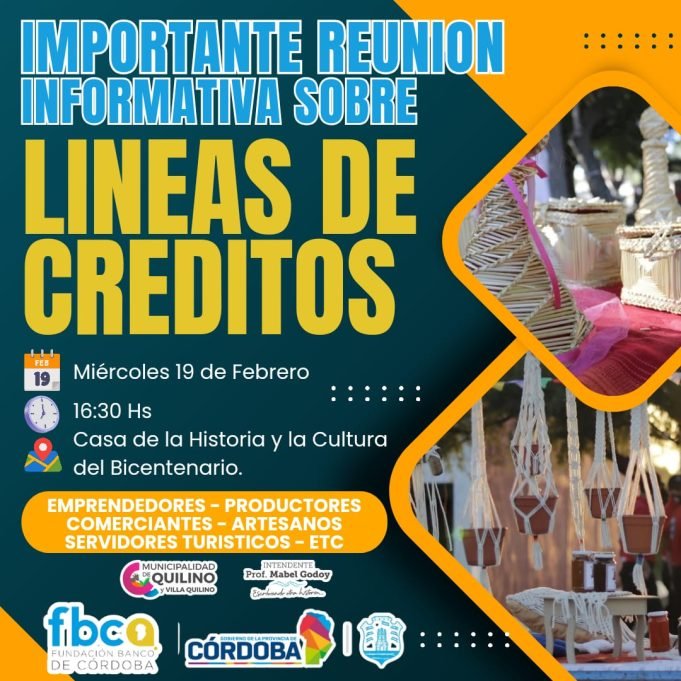 Atención Quilino: Gran oportunidad para emprendedores.
