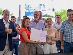 Myrian Prunotto presidió el acto de inicio de obra de la sede de la Universidad Provincial en Villa Dolores.