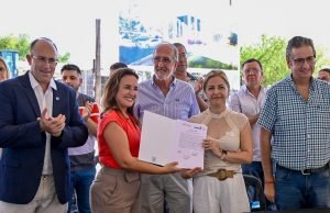Myrian Prunotto presidió el acto de inicio de obra de la sede de la Universidad Provincial en Villa Dolores.