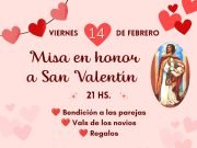 Se viene el Día de los enamorados y la tradicional misa de San Valentín.