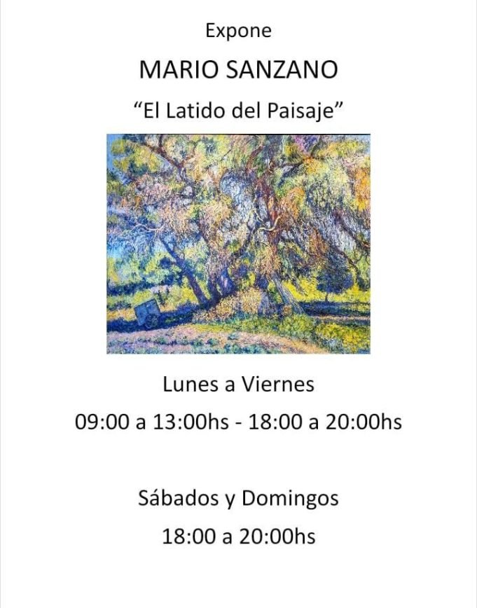“El Latido del Paisaje”: continúa la exposición de Mario Sanzano en Deán Funes.