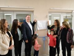 Villa Allende: Myrian Prunotto y Horacio Ferreyra inauguraron nuevas aulas en la Escuela Gastón Vergonjeanne.