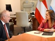 La vicegobernadora Myrian Prunotto recibió al Embajador de Austria en la Legislatura.
