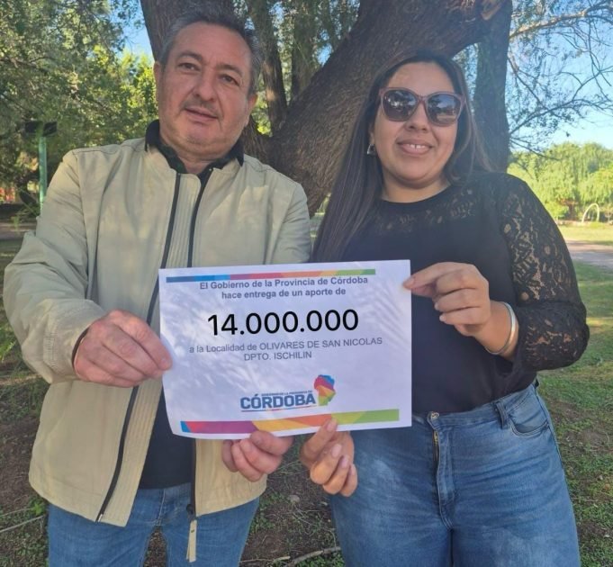 Legislador Figueroa entregó aportes del Gobierno Provincial, a Olivares de San Nicolás..