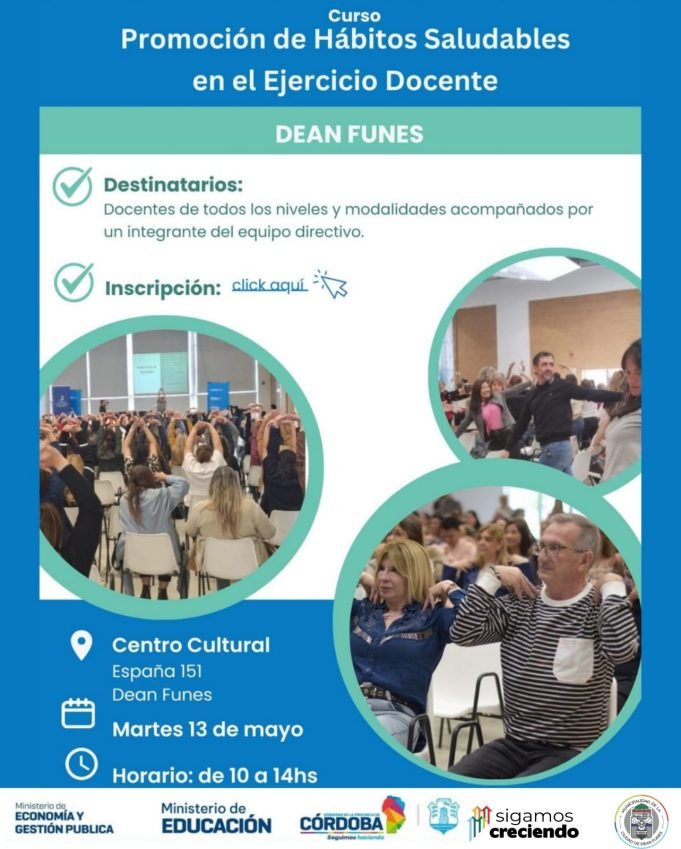 Este martes se dictará el curso de “promoción de hábitos saludables en el ejercicio docente”.