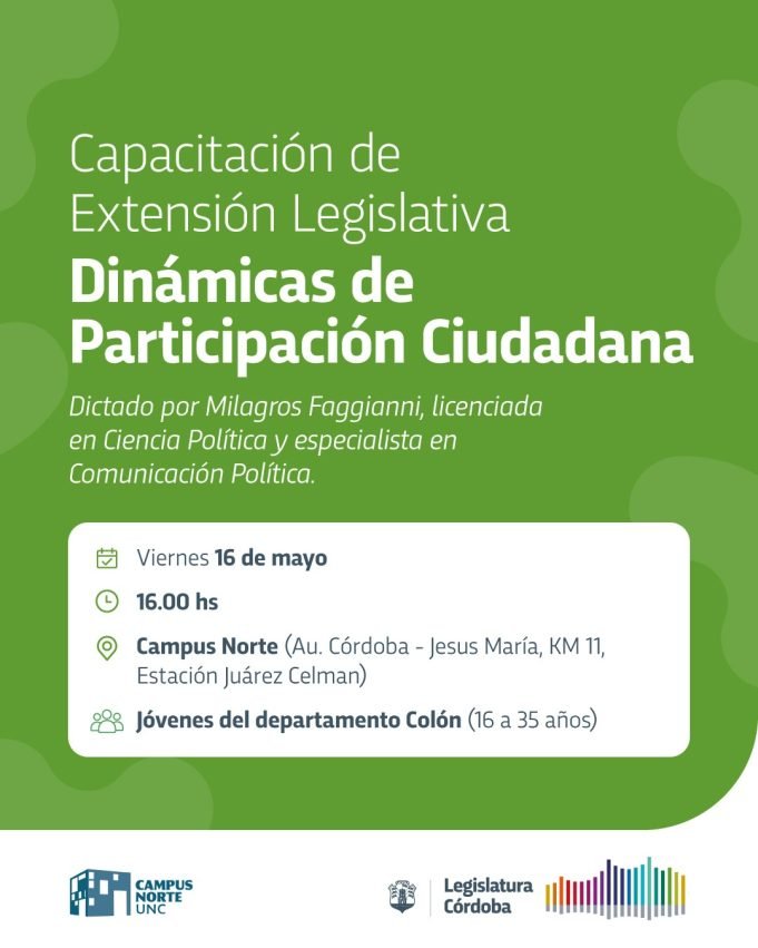 Jóvenes Protagonistas: capacitación en “Dinámicas de Participación Ciudadana”.