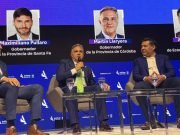 Llaryora disertó en AmCham Summit 2025.