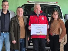 Legislador Figueroa entregó Subsidio de la Provincia por $ 30 Millones a Bomberos de Deán Funes.