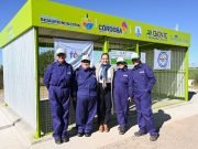 Cuidado del Ambiente: Prunotto y Tévez en la inauguración del sitio de almacenamiento temporal de El Fortín.