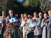 Salsipuedes: Myrian Prunotto acompañó la promesa a la Bandera de más de 200 estudiantes.