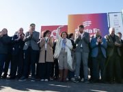 Prunotto acompañó a Pullaro en la presentación del Congreso Internacional del Maíz.