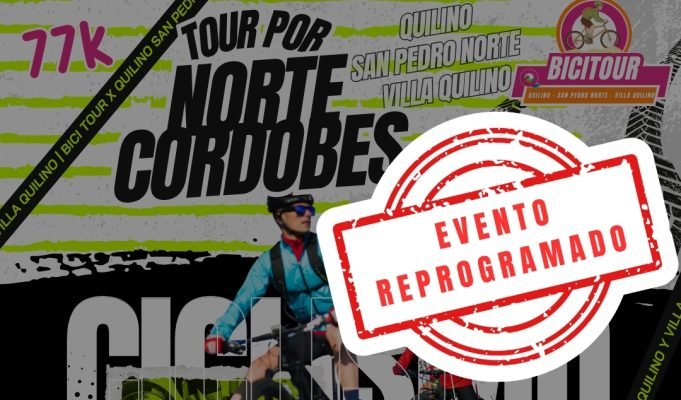 Reprogramaron para el 21/06 el BiciTour por el Norte Cordobés.