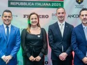 Myrian Prunotto compartió la Cena de Gala del Día de la República Italiana.