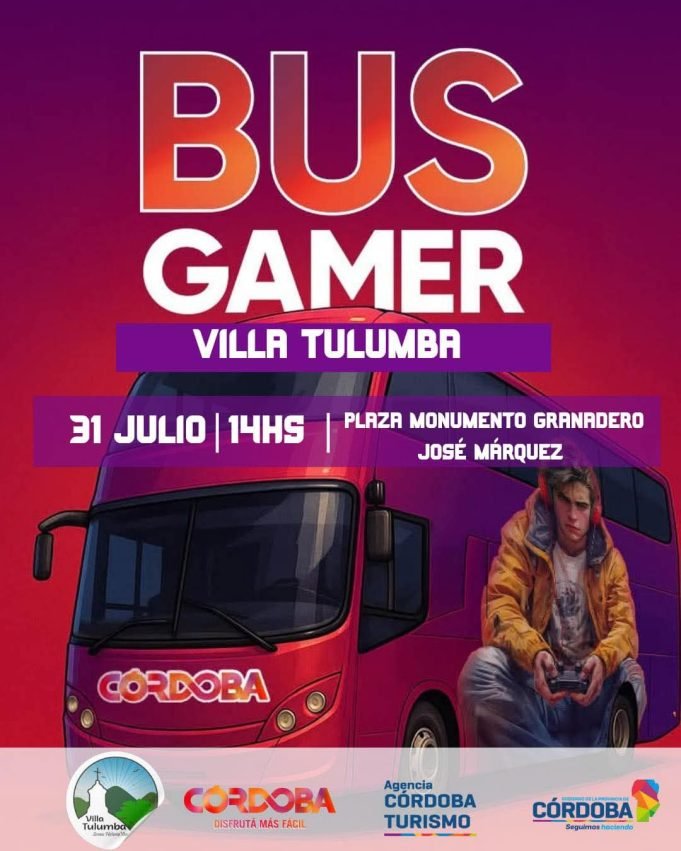 El Bus Gamer llega a Villa Tulumba con una propuesta única para toda la familia.