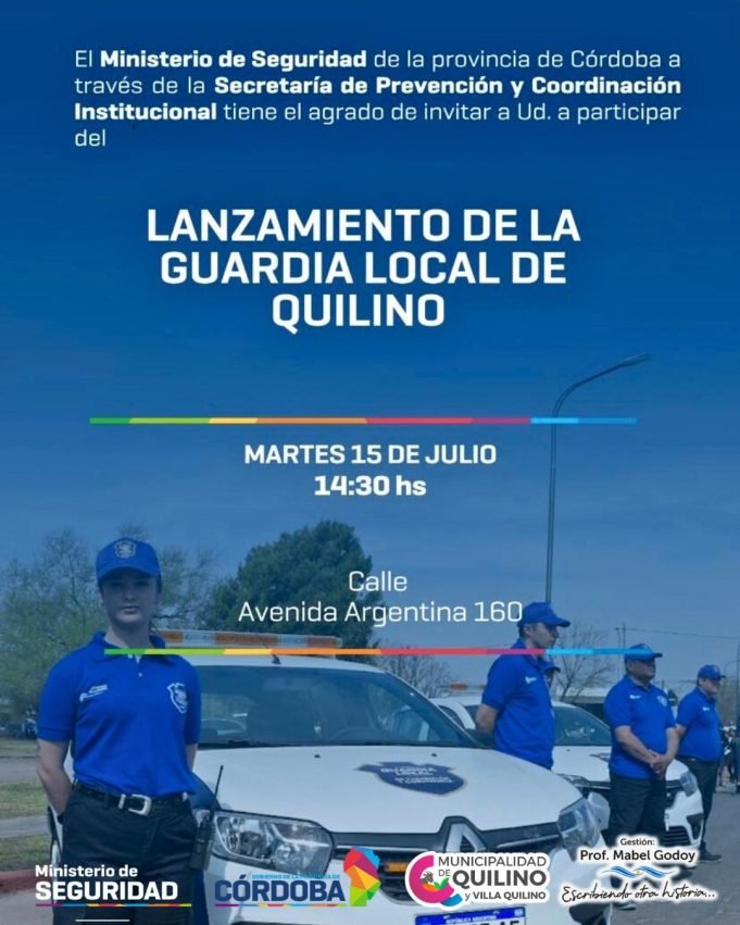 Lanzan la Guardia Local en Quilino.