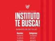 Instituto te busca: Este sábado realizaran pruebas deportivas en Deán Funes.