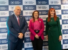 Myrian Prunotto acompañó la apertura de la Asamblea del Notariado Argentino.