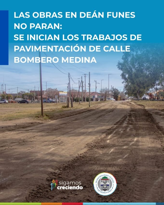 Se iniciaron los trabajos de pavimentación de calle Bombero Medina