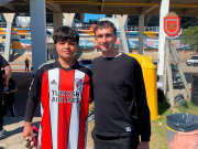 Eugenio Garay entrenando con Barovero.