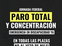 Jornada Federal por la Emergencia en Discapacidad: paro y concentración en Deán Funes