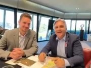 Llaryora le anunció a la Berni Garay la pavimentación de la Ruta 18 en San Pedro Norte.