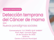 Taller de capacitación sobre detección temprana del cáncer de mama en Deán Funes.