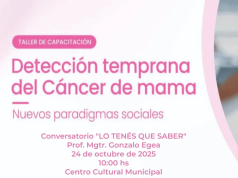 Taller de capacitación sobre detección temprana del cáncer de mama en Deán Funes.