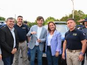 Prunotto presidió la entrega de móviles policiales en San Carlos Minas.