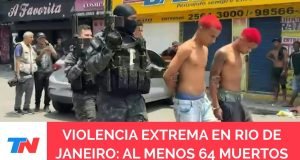Río de Janeiro: al menos 60 muertos en un megaoperativo en favelas.