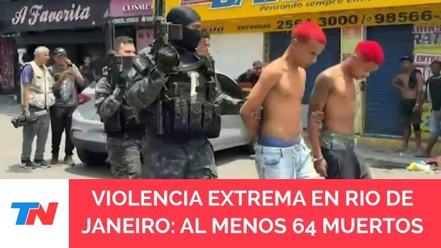 Río de Janeiro: al menos 60 muertos en un megaoperativo en favelas.