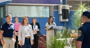 Myrian Prunotto encabezó la entrega de móviles policiales en Morteros y San Francisco.