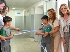 Myrian Prunotto inauguró nuevas obras educativas en Laguna Larga.