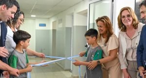 Myrian Prunotto inauguró nuevas obras educativas en Laguna Larga.
