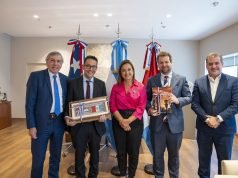 Prunotto recibió al gobernador de Coquimbo y al cónsul de Chile en Córdoba.