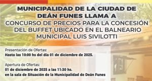Llamado a concurso de precios para la concreción del Buffet del Balneario Municipal.