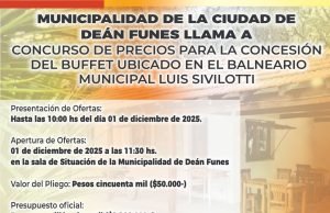 Llamado a concurso de precios para la concreción del Buffet del Balneario Municipal.