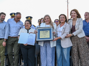 Myrian Prunotto presidió el acto por el 115° aniversario de La Puerta.