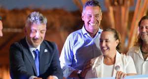 Myrian Prunotto presidió la inauguración de Infinito Water Park, el parque acuático más grande del país