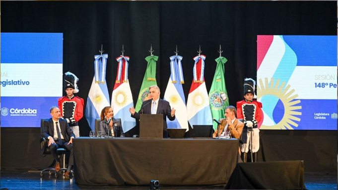 Martín Llaryora inauguró el período de sesiones legislativas 2026 en Laboulaye