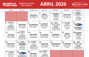 FARMACIAS DE TURNO ABRIL 2026.