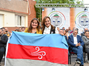 Myrian Prunotto encabezó el primer izamiento de la bandera de Deán Funes en el 151° aniversario de la ciudad