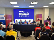 Presentaron Oceanman Argentina 2026: el mundo volverá a nadar en Embalse