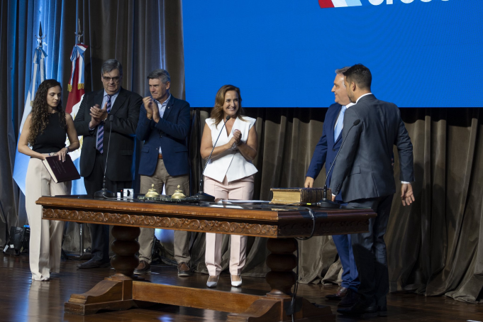 Prunotto presente en la asunción de Marcos Torres como ministro de Desarrollo Social y Promoción del Empleo