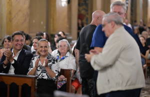 Prunotto participó en la inauguración de la nueva iluminación y del sistema de sonido de la Catedral de Córdoba
