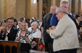 Prunotto participó en la inauguración de la nueva iluminación y del sistema de sonido de la Catedral de Córdoba