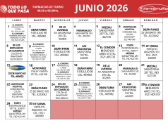 FARMACIAS DE TURNO JUNIO 2026