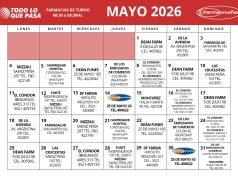 FARMACIAS DE TURNO MAYO 2026