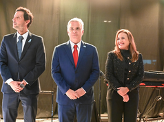 Prunotto participó junto a Llaryora en el Fogón Patrio de Villa Nueva